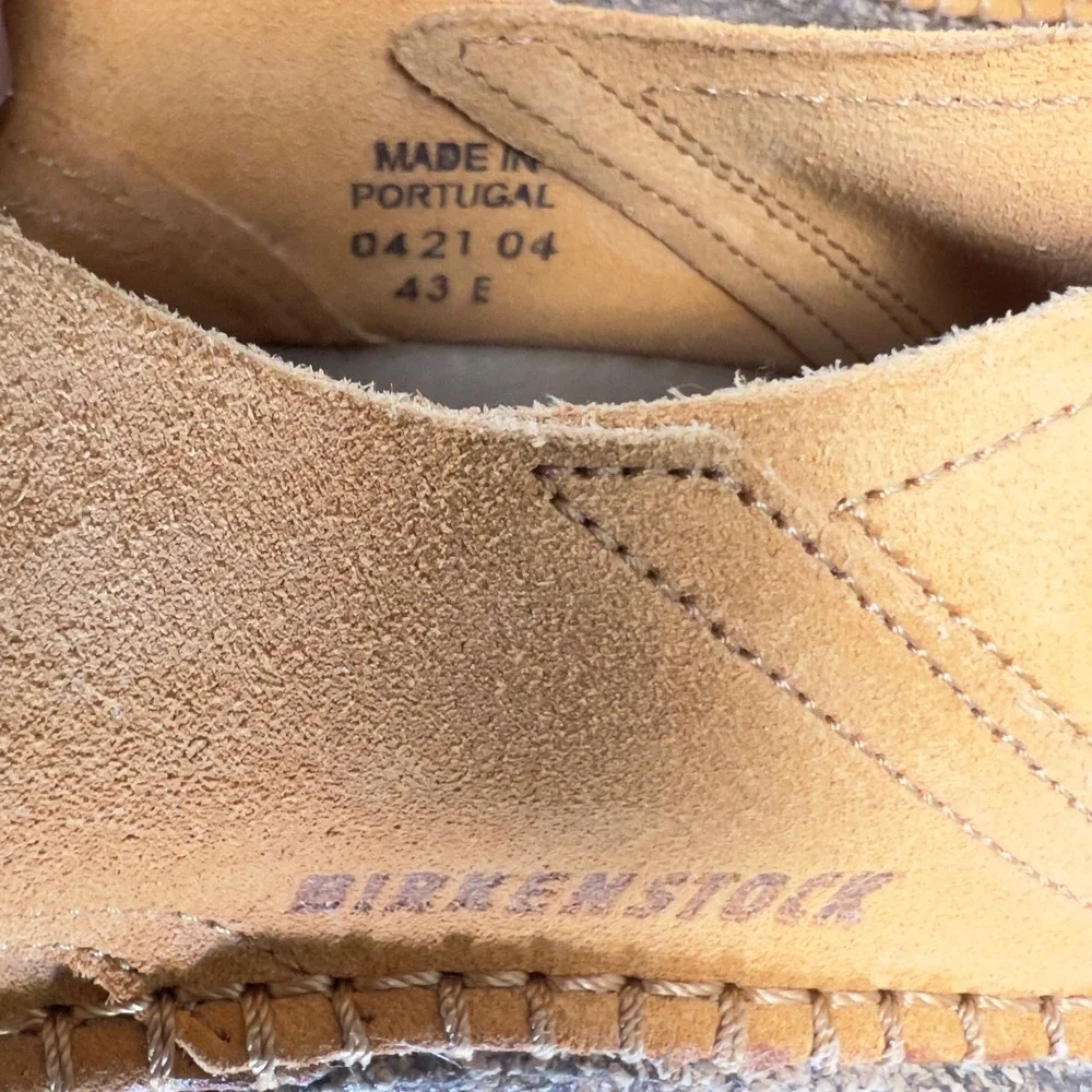 Birkenstock Gary Suede Leather Lace Up Shoes Apricot Orange Mens 10 US 43 EU